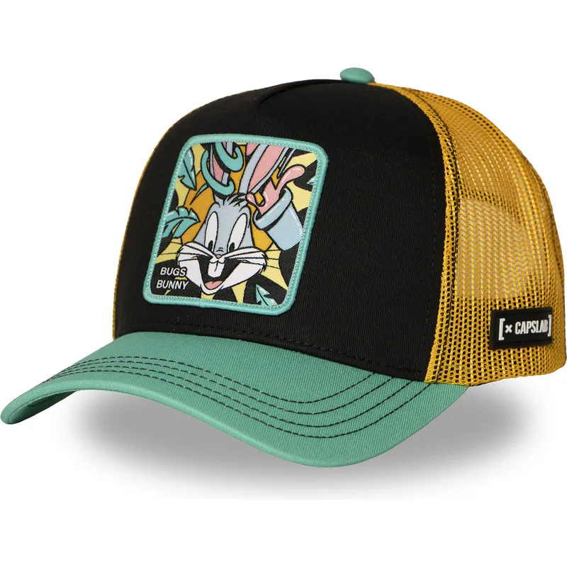 casquette-trucker-noire-jaune-et-verte-bugs-bunny-loo13-bugb-looney-tunes-capslab