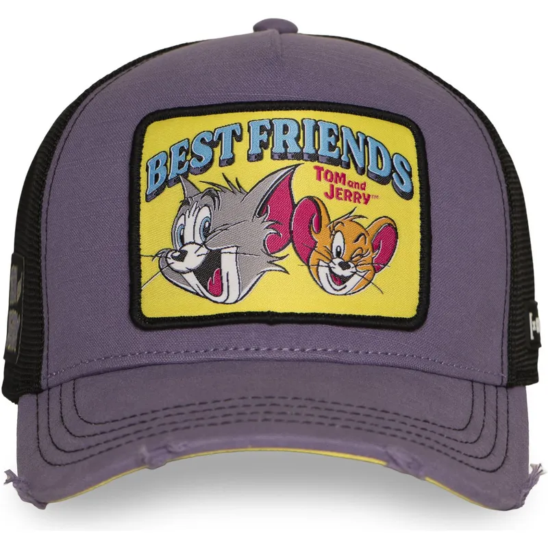 trucker-keps-lila-tom-och-jerry-taj8-besb-looney-tunes-fran-capslab