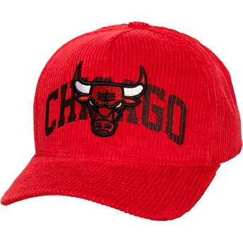 Rote gebogene Snapback-Kappe Arch Stamp Pro von Chicago Bulls NBA von Mitchell & Ness