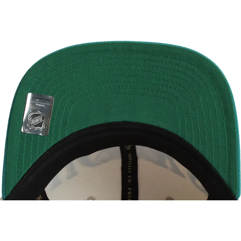 casquette-plate-verte-et-beige-snapback-across-the-board-anaheim-ducks-nhl-mitchell-ness