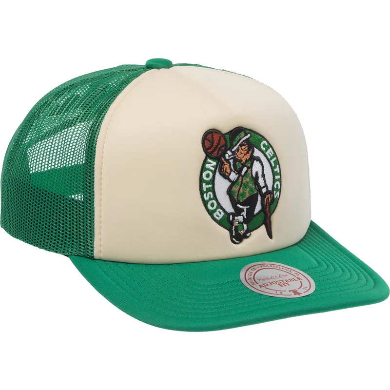 mitchell-ness-vintage-block-boston-celtics-nba-beige-and-green-trucker-hat