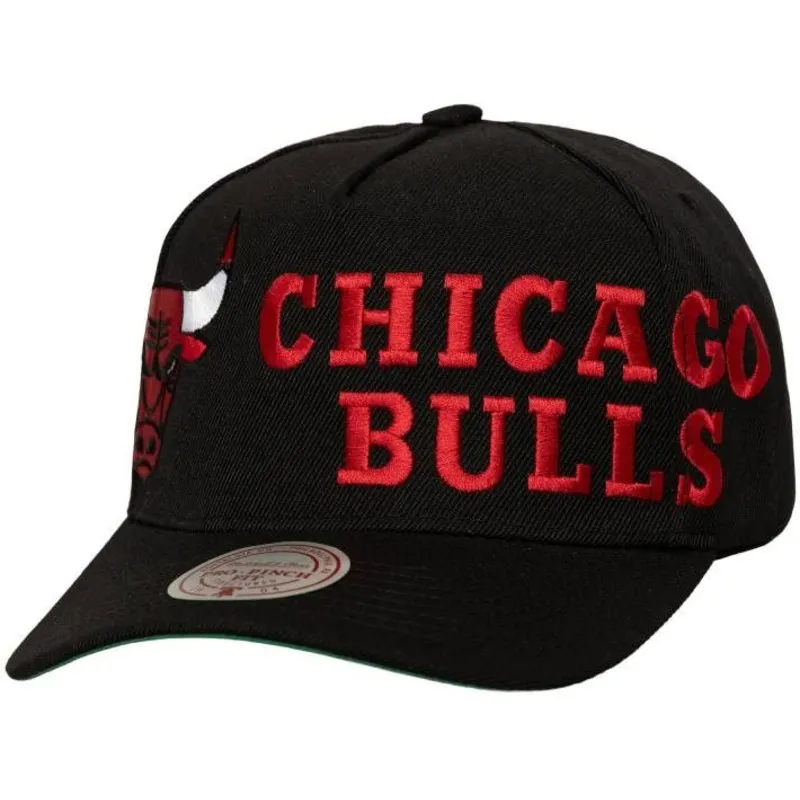 cappellino-curvo-nero-snapback-busted-pro-di-chicago-bulls-nba-di-mitchell-ness