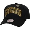 mitchell-ness-curved-brim-pinned-gold-pro-chicago-bulls-nba-black-snapback-cap