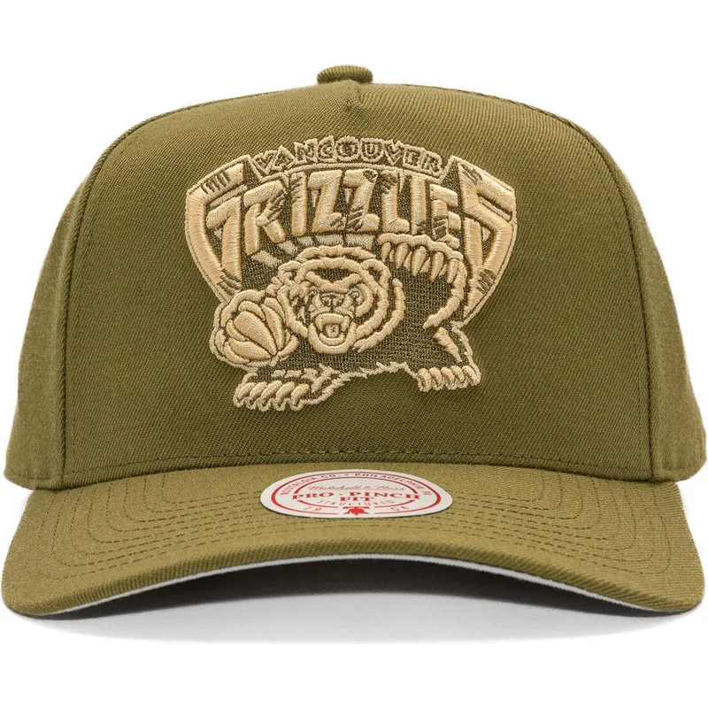 zielona-czapka-z-daszkiem-snapback-fashion-basic-pro-vancouver-grizzlies-nba-mitchell-ness