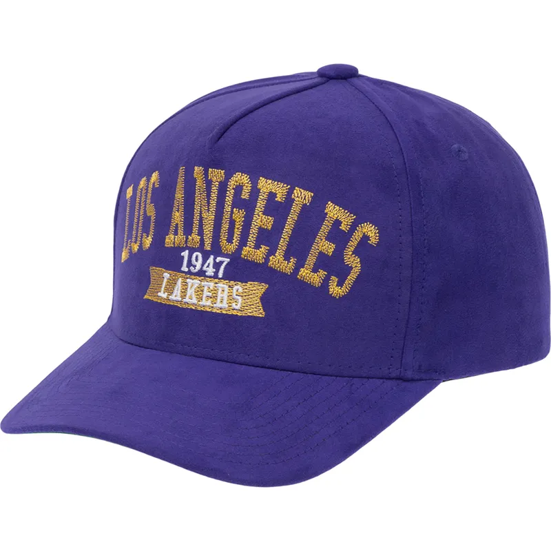 cappellino-curvo-viola-snapback-shady-suede-pro-dei-los-angeles-lakers-nba-di-mitchell-ness