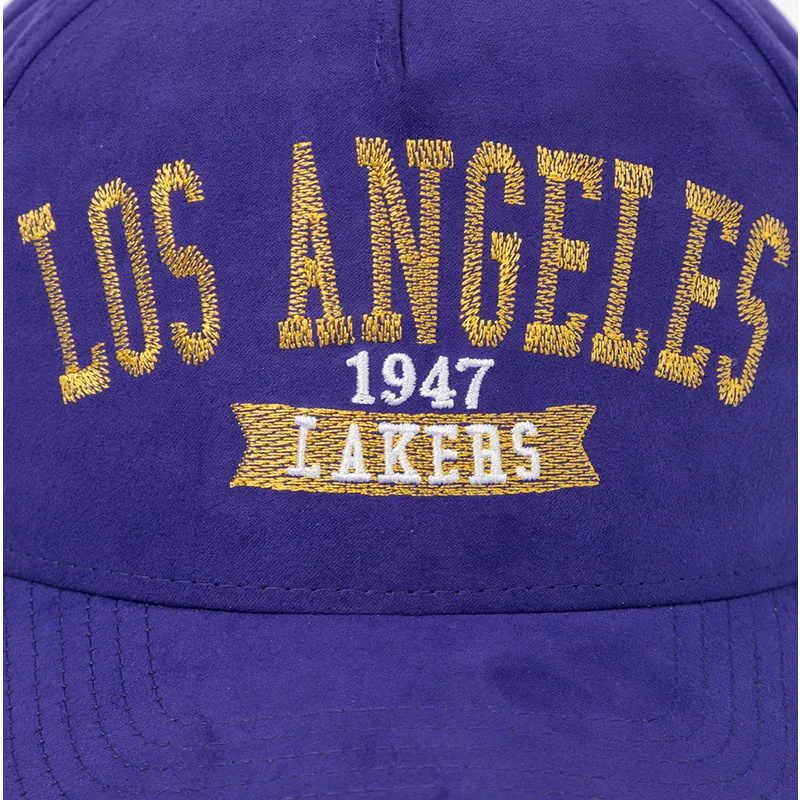 fioletowa-czapka-z-daszkiem-snapback-shady-suede-pro-los-angeles-lakers-nba-od-mitchell-ness
