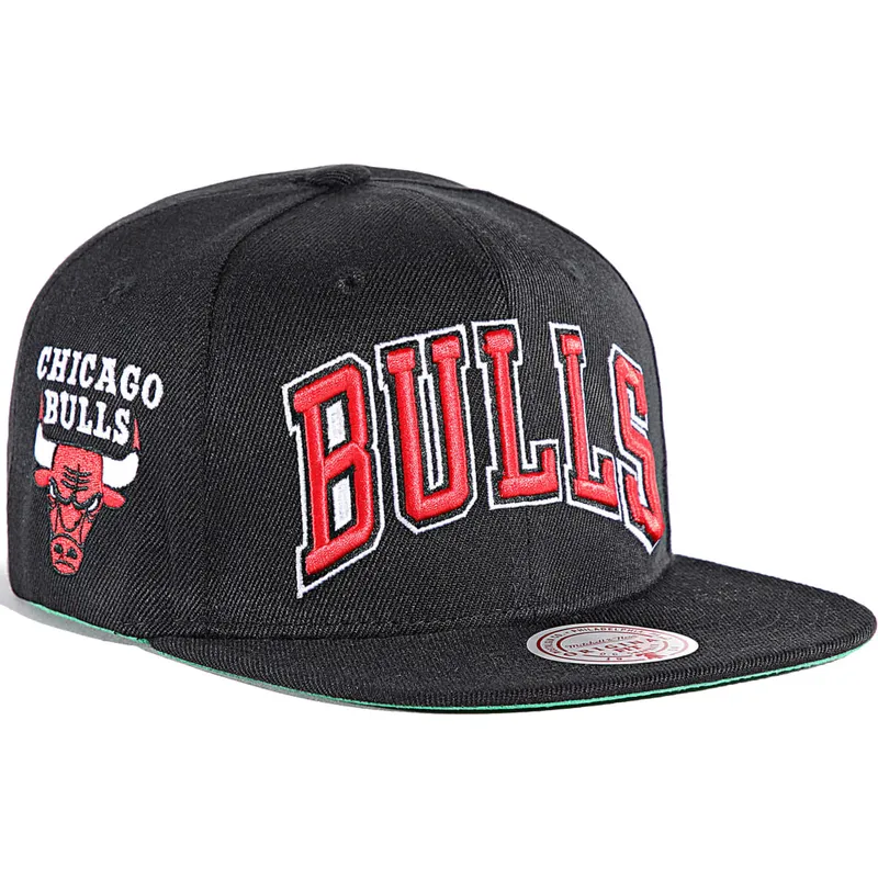svart-platt-snapback-keps-triple-play-chicago-bulls-nba-fran-mitchell-ness