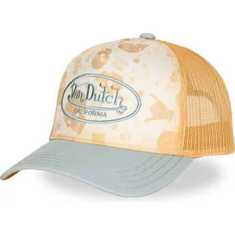 Casquette trucker jaune et verte SUBL12 Von Dutch