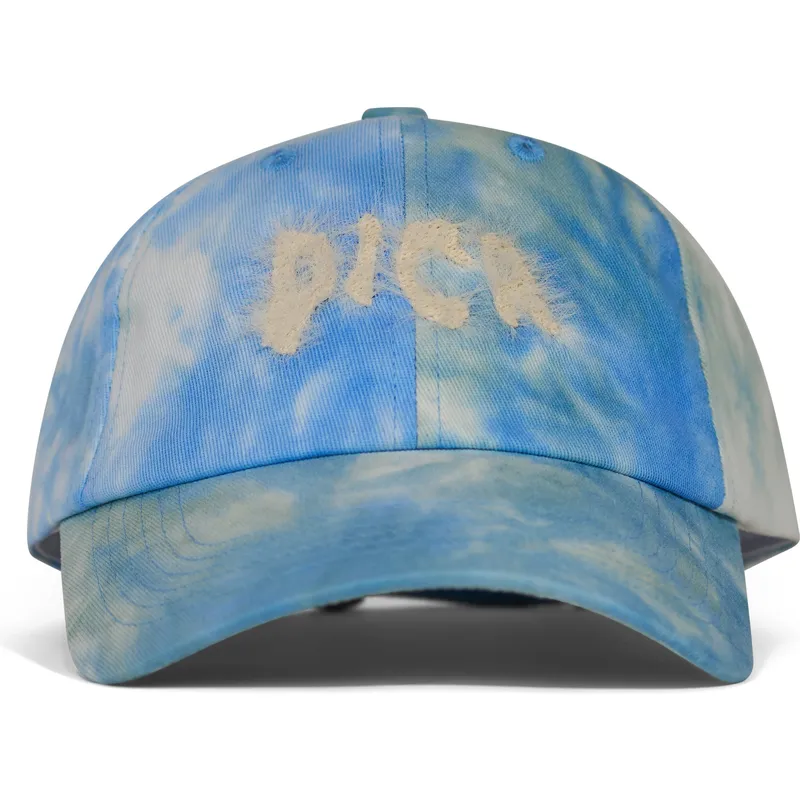 casquette-courbee-bleue-ajustable-pica-hairy-batik-pica-pica
