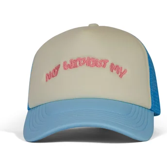 Trucker-Cap blau und weiß Not Without My von Pica Pica