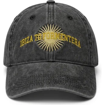 Gorra curva negra ajustable Ibiza to Formentera de Pica Pica