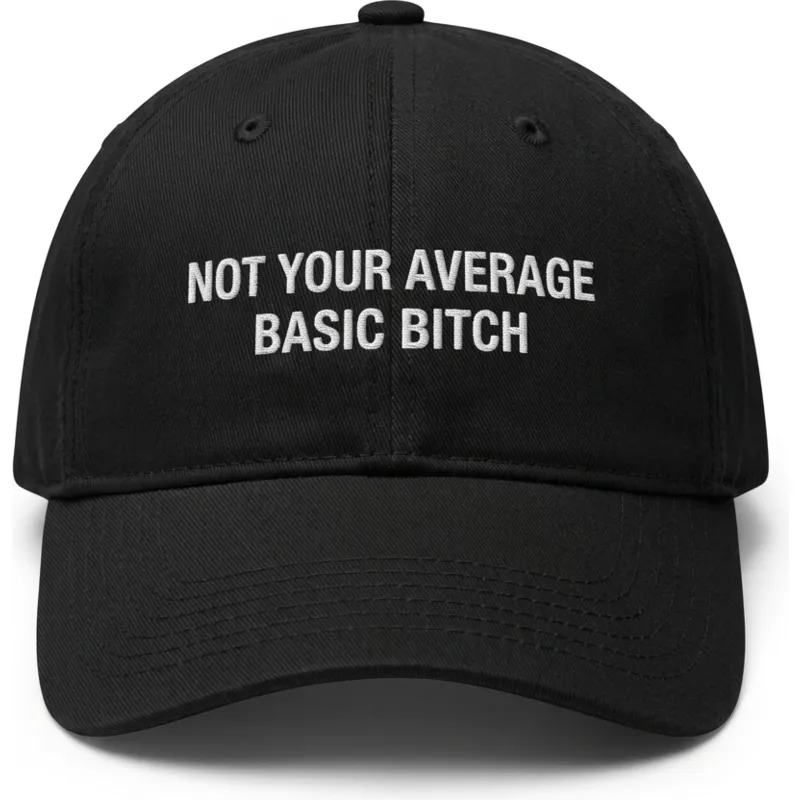 casquette-courbee-noire-ajustable-not-your-average-basic-bitch-pica-pica