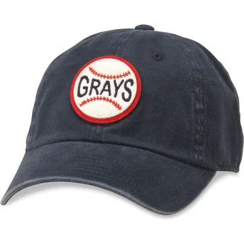 American Needle Curved Brim Archive Homestead Grays MLB Black Adjustable Cap