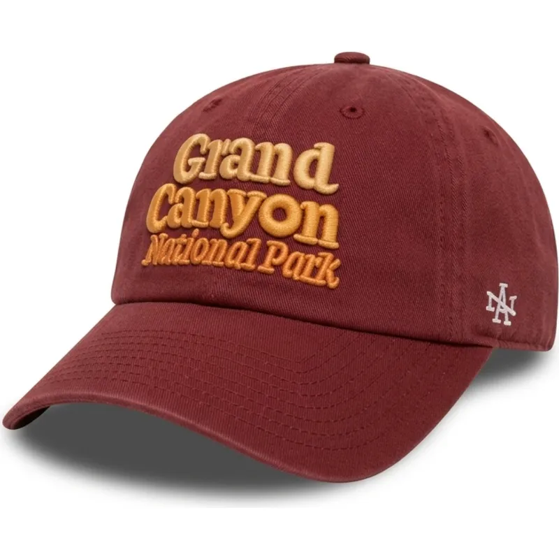casquette-courbee-rouge-ajustable-ballpark-grand-canyon-national-park-american-needle