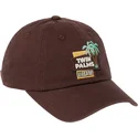 american-needle-curved-brim-twin-palms-village-ballpark-brown-adjustable-cap