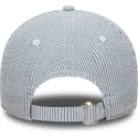 marineblaue-verstellbare-curved-cap-9twenty-seersucker-der-new-york-yankees-mlb-von-new-era