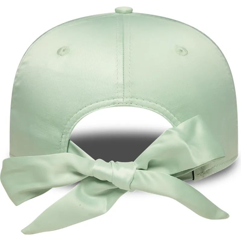 casquette-courbee-verte-ajustable-pour-femme-9forty-bow-back-satin-los-angeles-dodgers-mlb-new-era