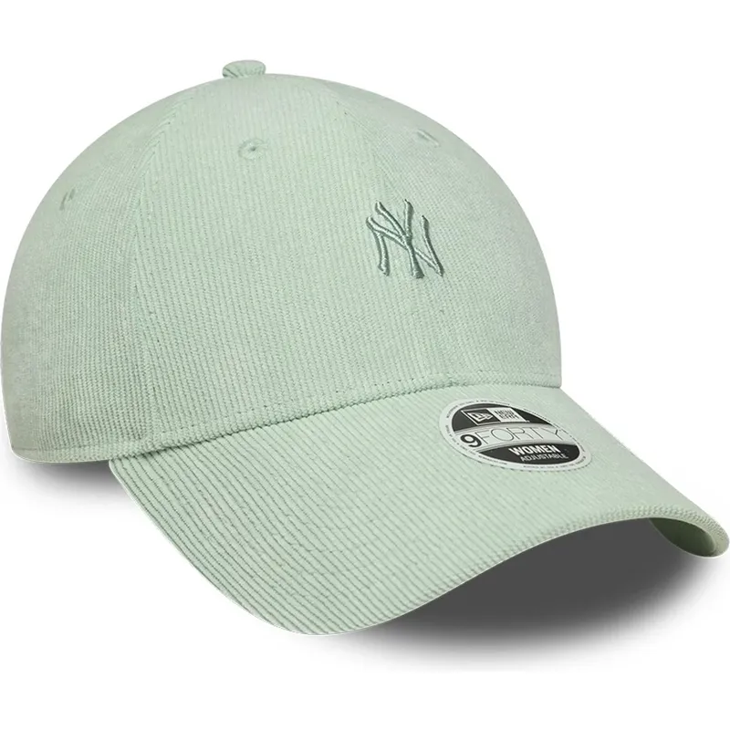 gron-kurvad-justerbar-keps-for-dam-9forty-mini-cord-fran-new-york-yankees-mlb-av-new-era