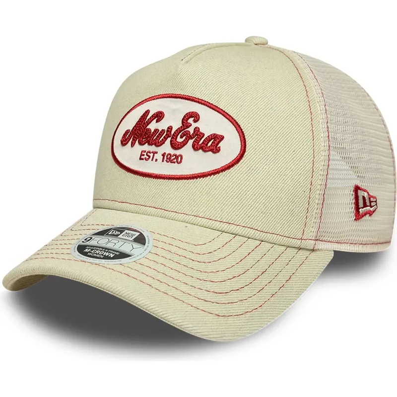 new-era-women-9forty-m-crown-a-frame-beige-trucker-hat