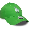 new-era-curved-brim-women-9twenty-league-essential-midi-los-angeles-dodgers-mlb-green-adjustable-cap