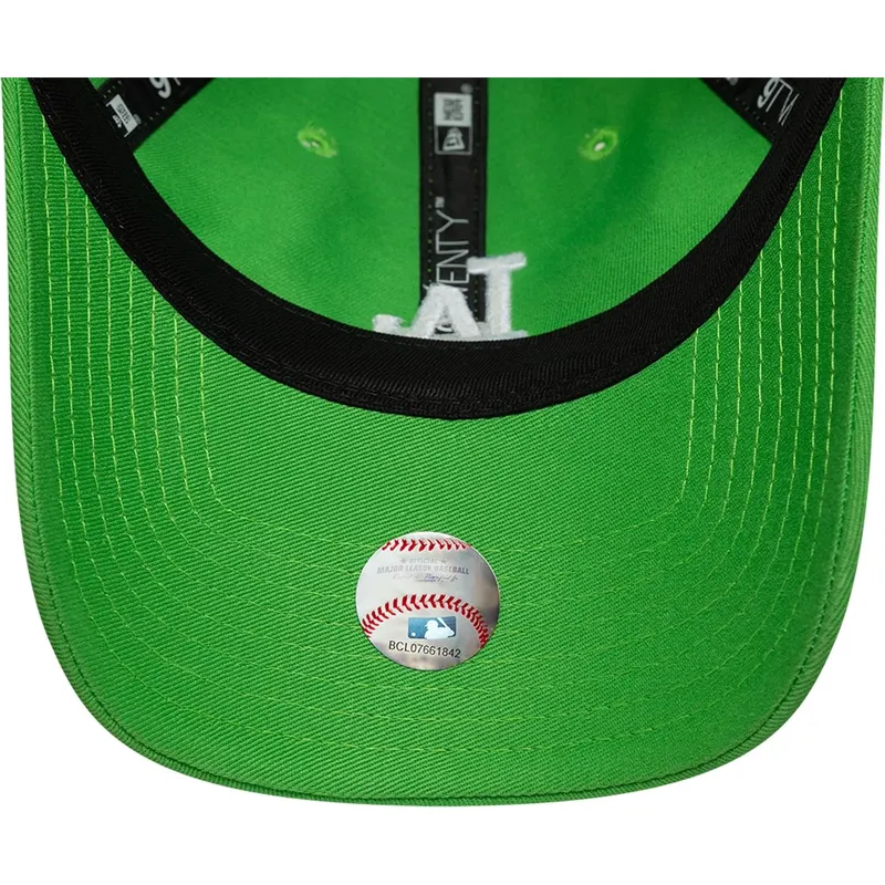 casquette-courbee-verte-ajustable-pour-femme-9twenty-league-essential-midi-los-angeles-dodgers-mlb-new-era