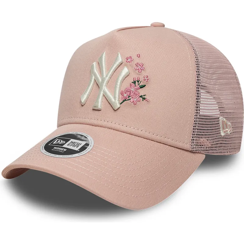 damen-trucker-cap-rosa-9forty-a-frame-floral-new-york-yankees-mlb-von-new-era