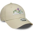 casquette-courbee-beige-ajustable-pour-femme-9forty-beaded-new-era