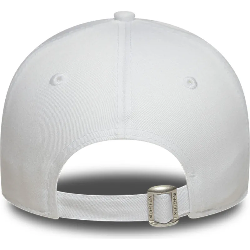 weisse-verstellbare-curved-cap-mit-violettem-logo-fur-damen-9forty-league-essential-der-new-york-yankees-mlb-von-new-era