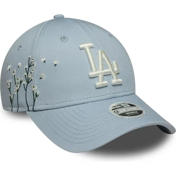 Casquette courbée bleue ajustable pour femme 9FORTY Floral Icon Los Angeles Dodgers MLB New Era