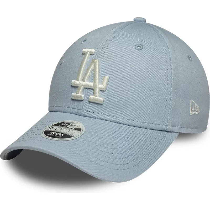 new-era-curved-brim-women-9forty-floral-icon-los-angeles-dodgers-mlb-blue-adjustable-cap