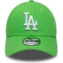 new-era-curved-brim-white-logo-9forty-league-essential-los-angeles-dodgers-mlb-light-green-adjustable-cap