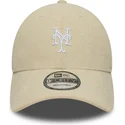 beige-gebogene-verstellbare-9forty-soft-cord-kappe-der-new-york-mets-mlb-von-new-era