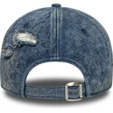 casquette-courbee-bleue-ajustable-9forty-acid-wash-denim-los-angeles-dodgers-mlb-new-era