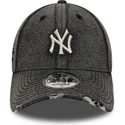 casquette-courbee-noire-ajustable-9forty-acid-wash-denim-new-york-yankees-mlb-new-era