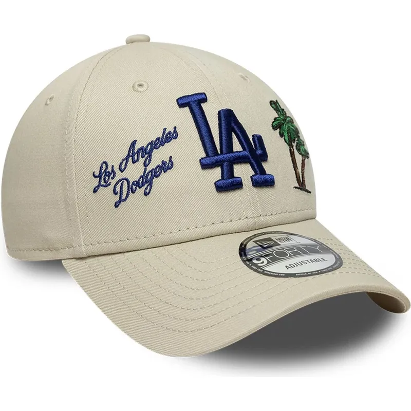 casquette-courbee-beige-ajustable-9forty-city-icon-los-angeles-dodgers-mlb-new-era