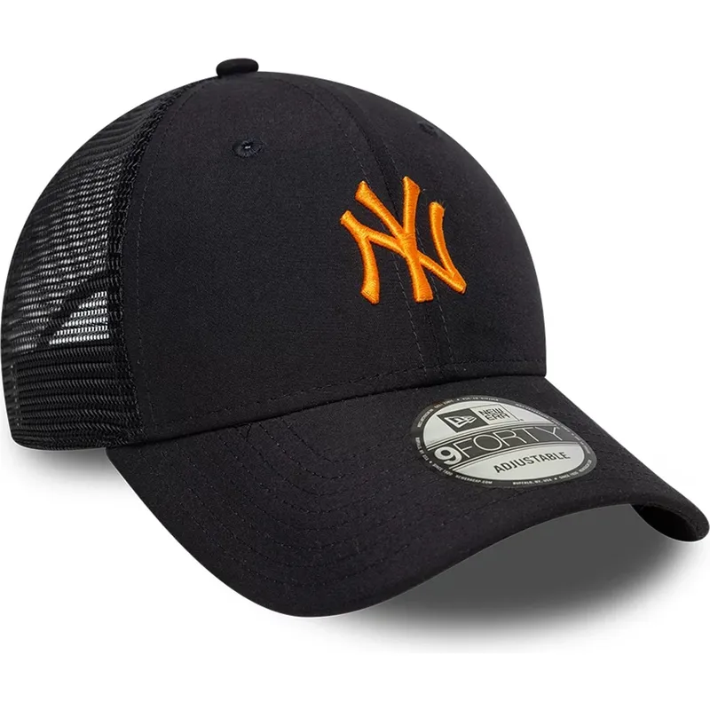 casquette-trucker-bleue-marine-ajustable-avec-logo-orange-9forty-homefield-midi-new-york-yankees-mlb-new-era