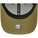 casquette-courbee-verte-snapback-9forty-m-crown-linen-los-angeles-dodgers-mlb-new-era