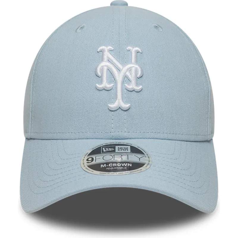 casquette-courbee-bleue-claire-snapback-9forty-m-crown-linen-new-york-mets-mlb-new-era