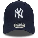 casquette-courbee-bleue-marine-snapback-9forty-m-crown-linen-new-york-yankees-mlb-new-era