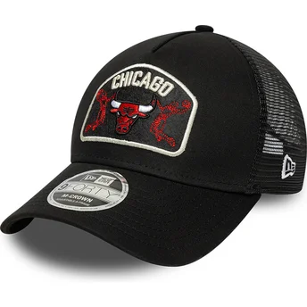 New Era 9FORTY M-Crown A Frame Chicago Bulls NBA Black Trucker Hat