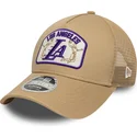 casquette-trucker-beige-9forty-m-crown-a-frame-los-angeles-lakers-nba-new-era