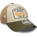 beige-und-grune-trucker-kappe-9forty-m-crown-a-frame-von-new-era
