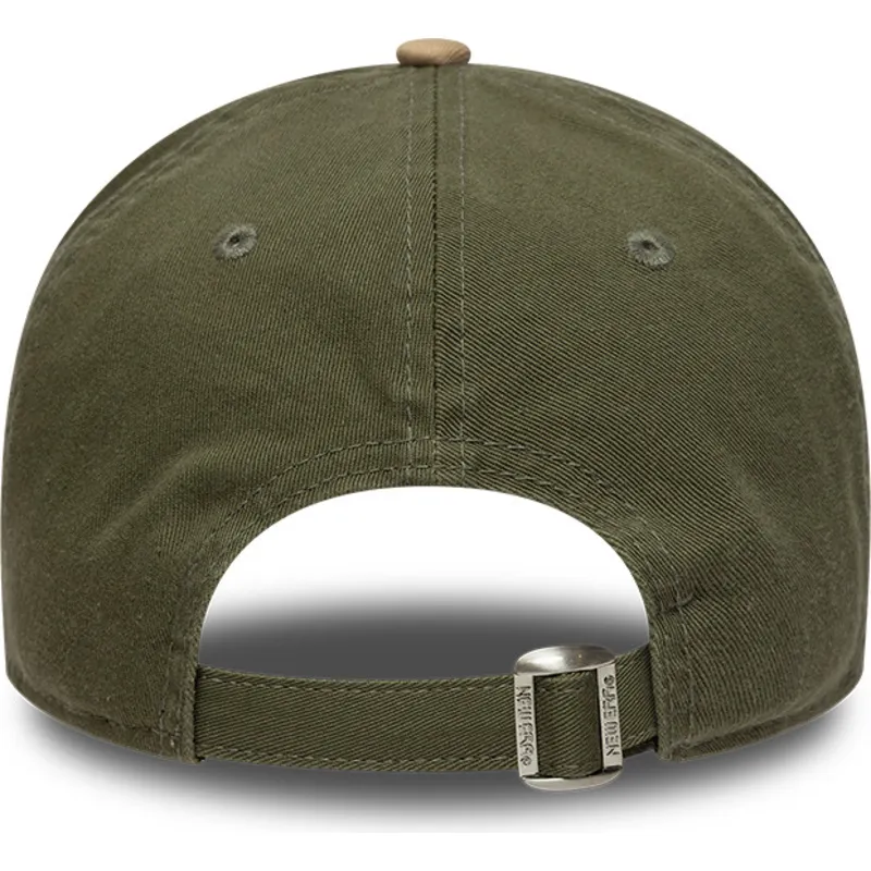 new-era-curved-brim-9twenty-mini-washed-contrast-oakland-athletics-mlb-green-and-brown-adjustable-cap