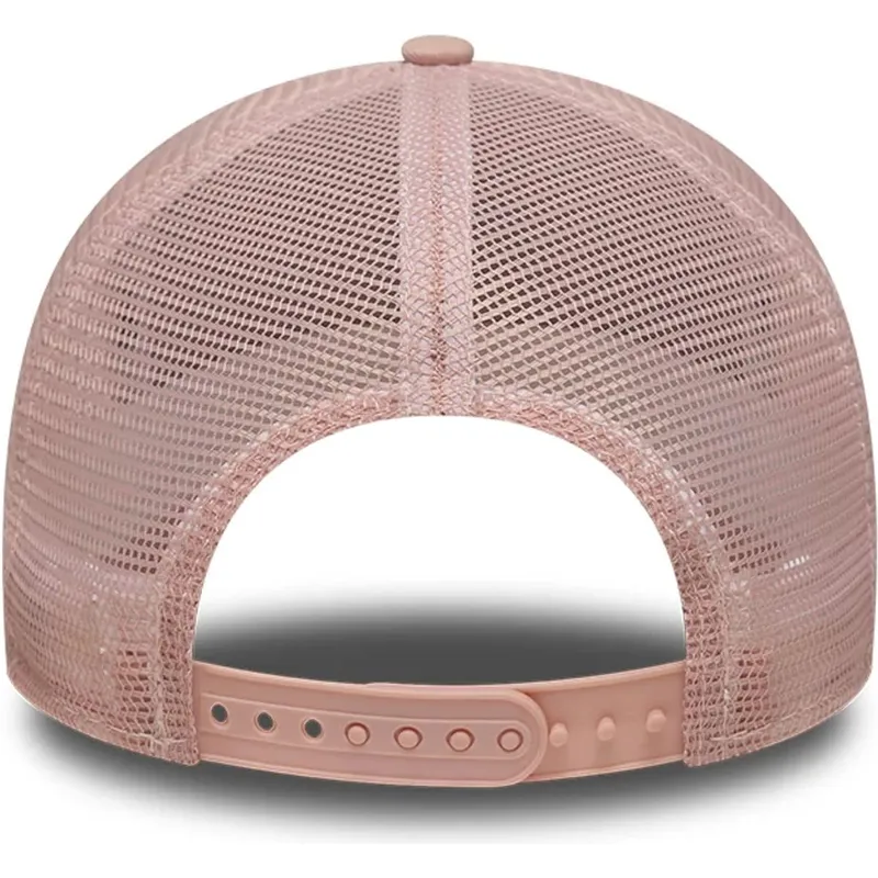 trucker-cap-rosa-mit-rosa-logo-a-frame-outline-von-new-york-yankees-mlb-von-new-era