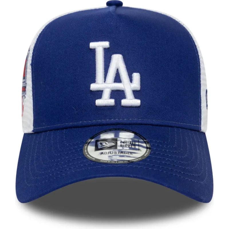 trucker-cap-blau-a-frame-side-patch-der-los-angeles-dodgers-mlb-von-new-era