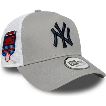 Gorra trucker gris A Frame Side Patch de New York Yankees MLB de New Era