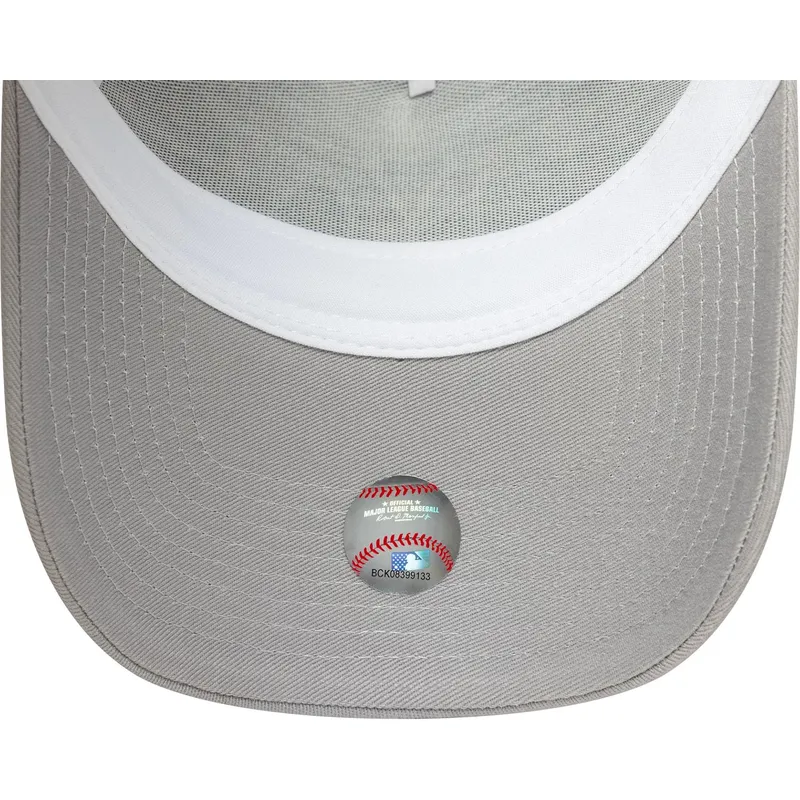 trucker-cap-grau-a-frame-side-patch-von-new-york-yankees-mlb-von-new-era