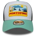 mehrfarbige-trucker-kappe-a-frame-location-patch-portofino-von-new-era