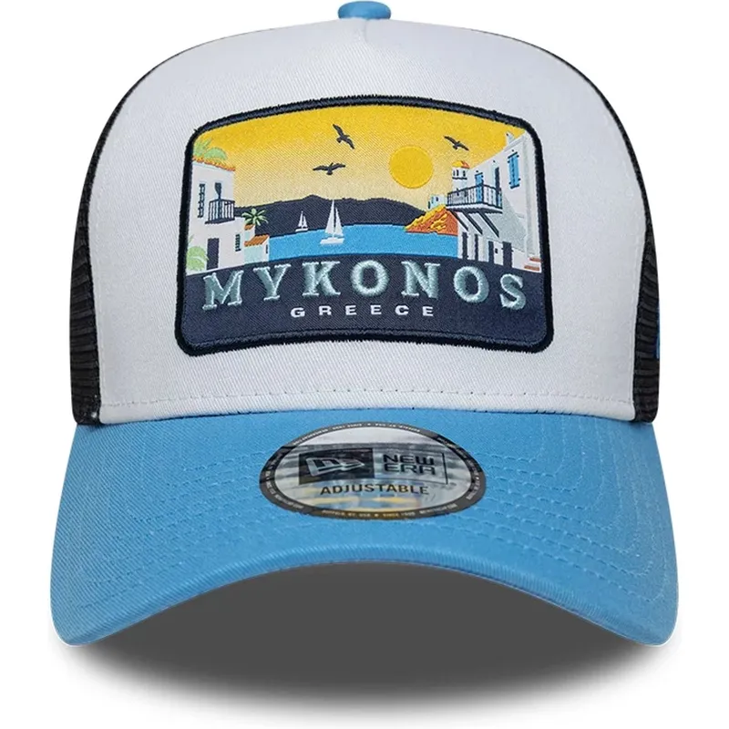 gorra-trucker-azul-a-frame-location-patch-de-mykonos-de-new-era