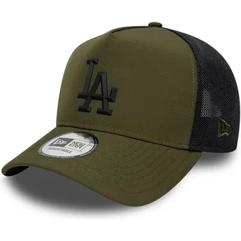 Casquette trucker verte avec logo noir A Frame Sport Los Angeles Dodgers MLB New Era